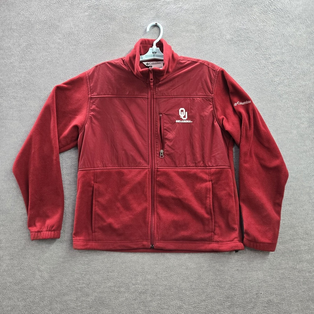 Oklahoma Sooners Women Jacket L Red Columbia Logo Embroidery
